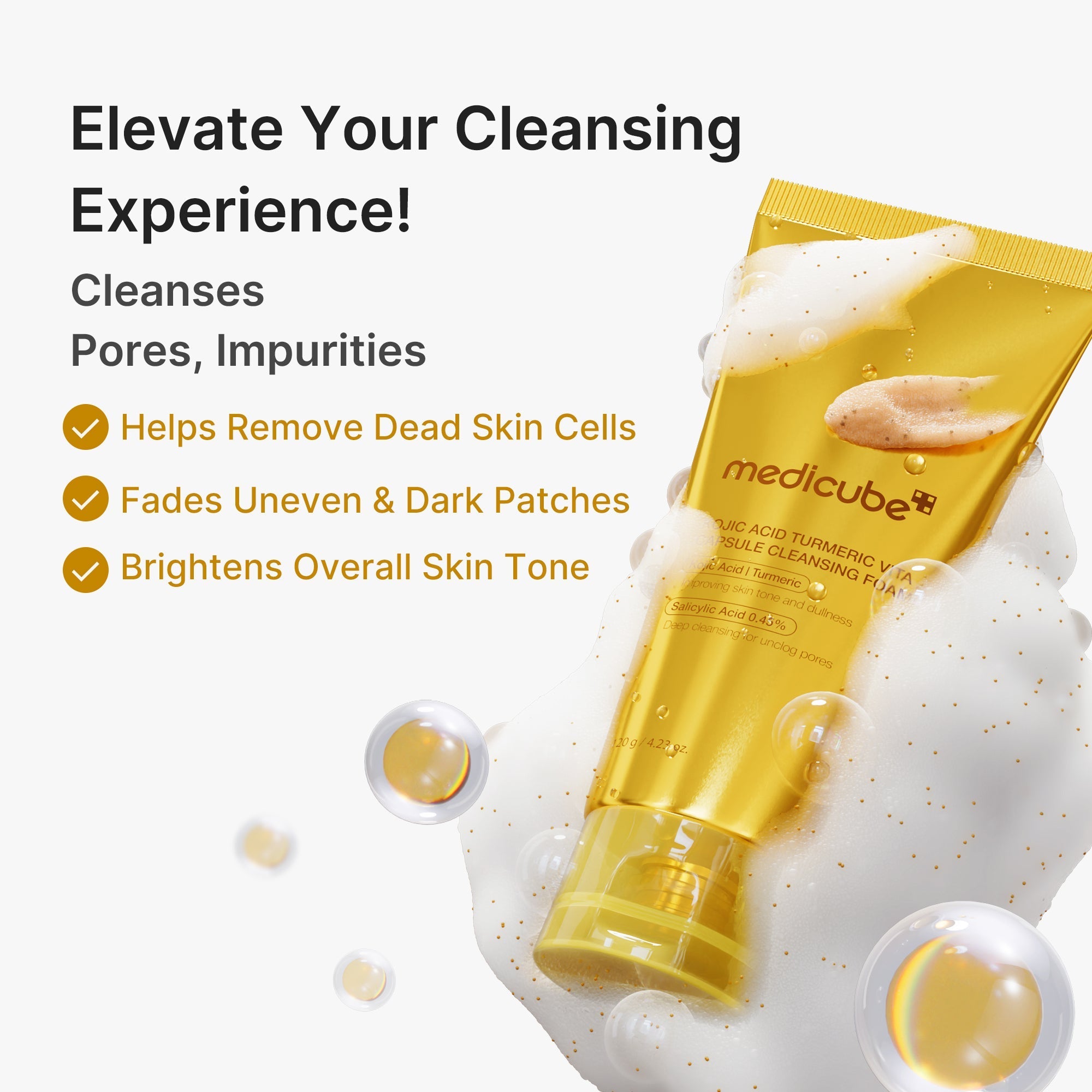 Kojic Acid Turmeric Vita Capsule Foam Cleanser