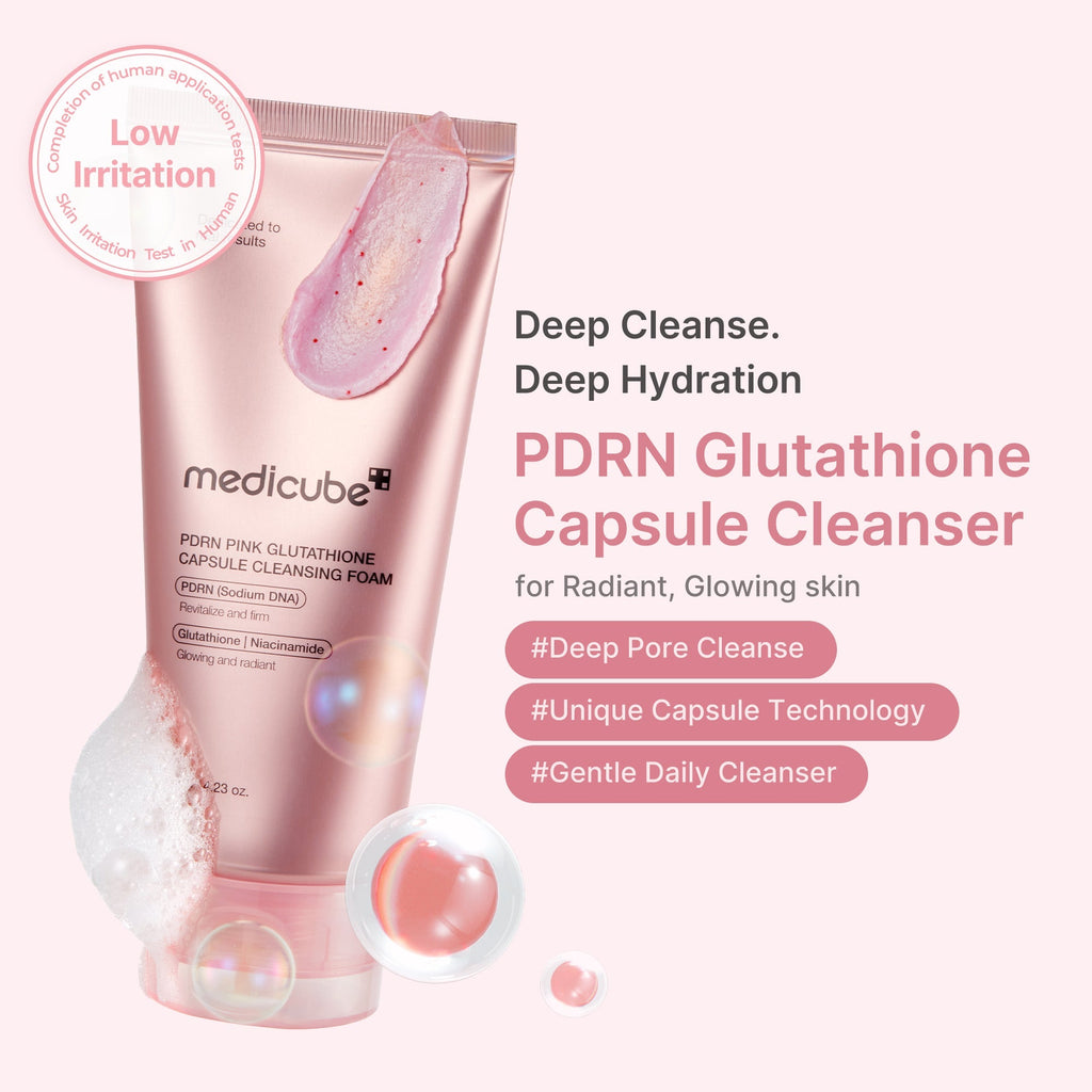 PDRN Pink Glutathione Capsule Foam Cleanser