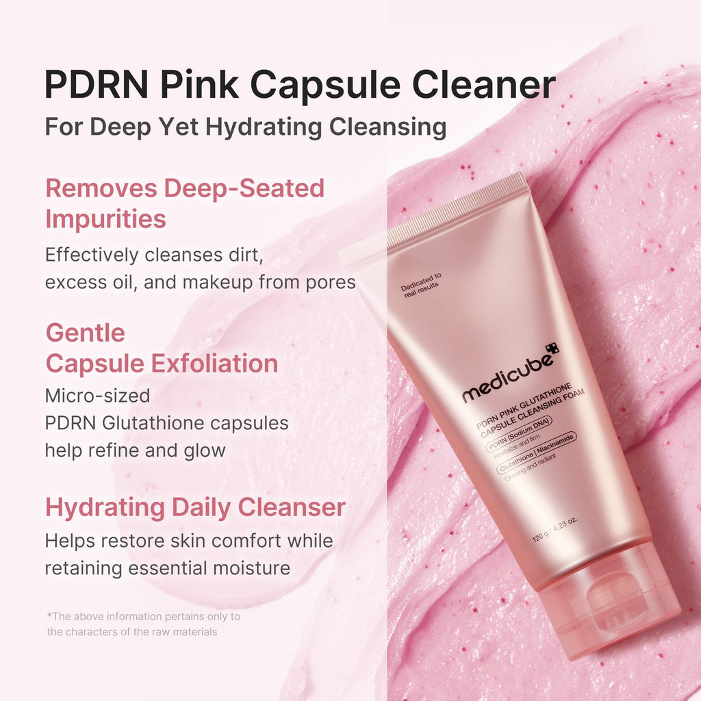 PDRN Pink Glutathione Capsule Foam Cleanser